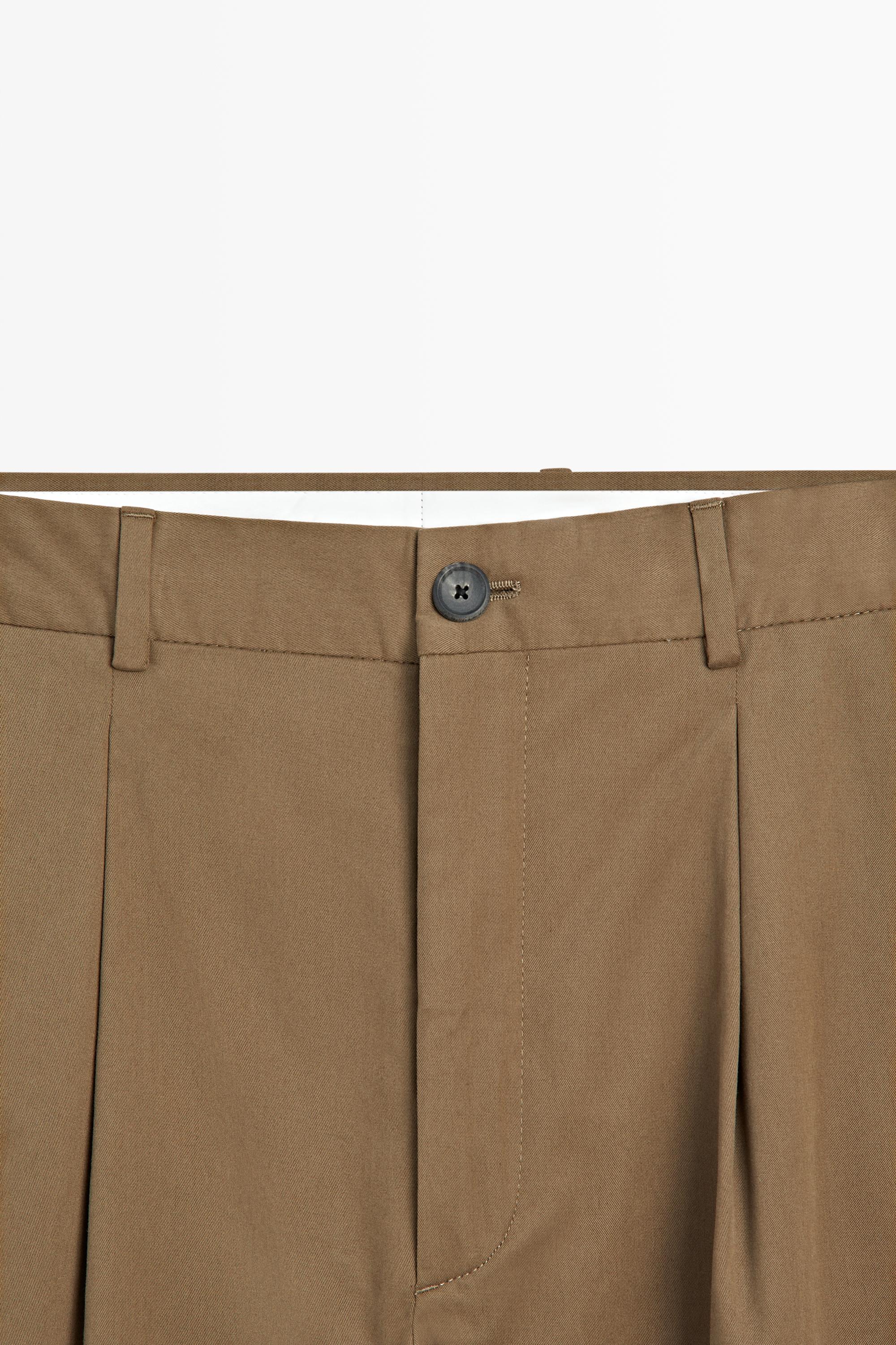 Pantalon relaxed fit en coton mélangé